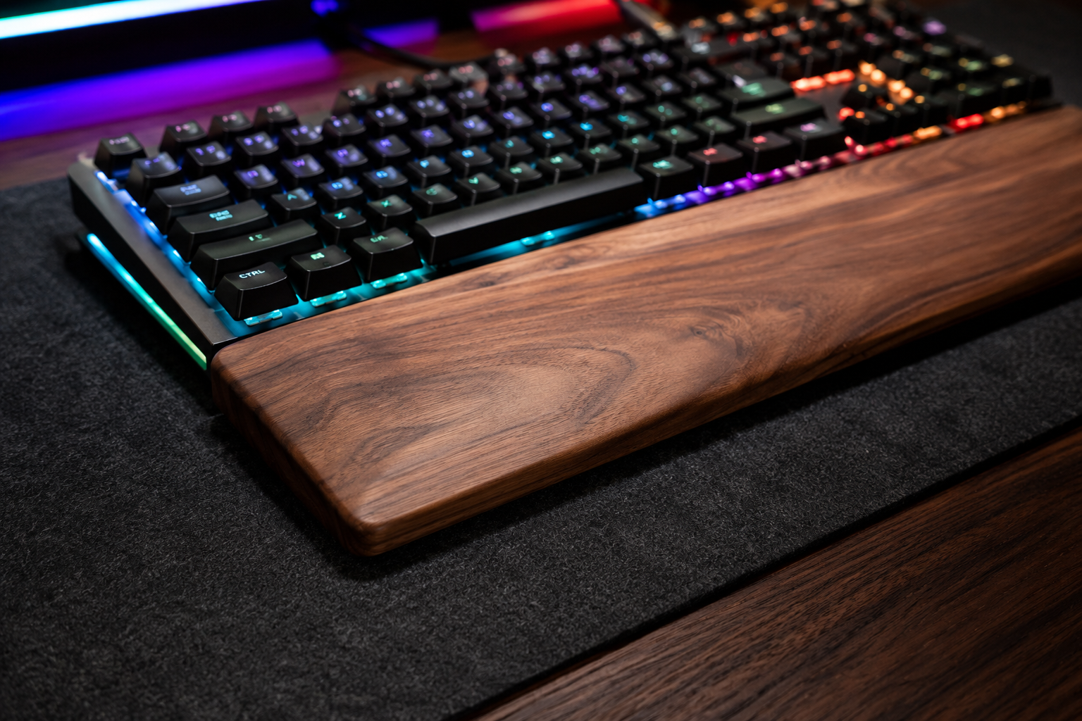 Walnut Keyboard Wrist Rest