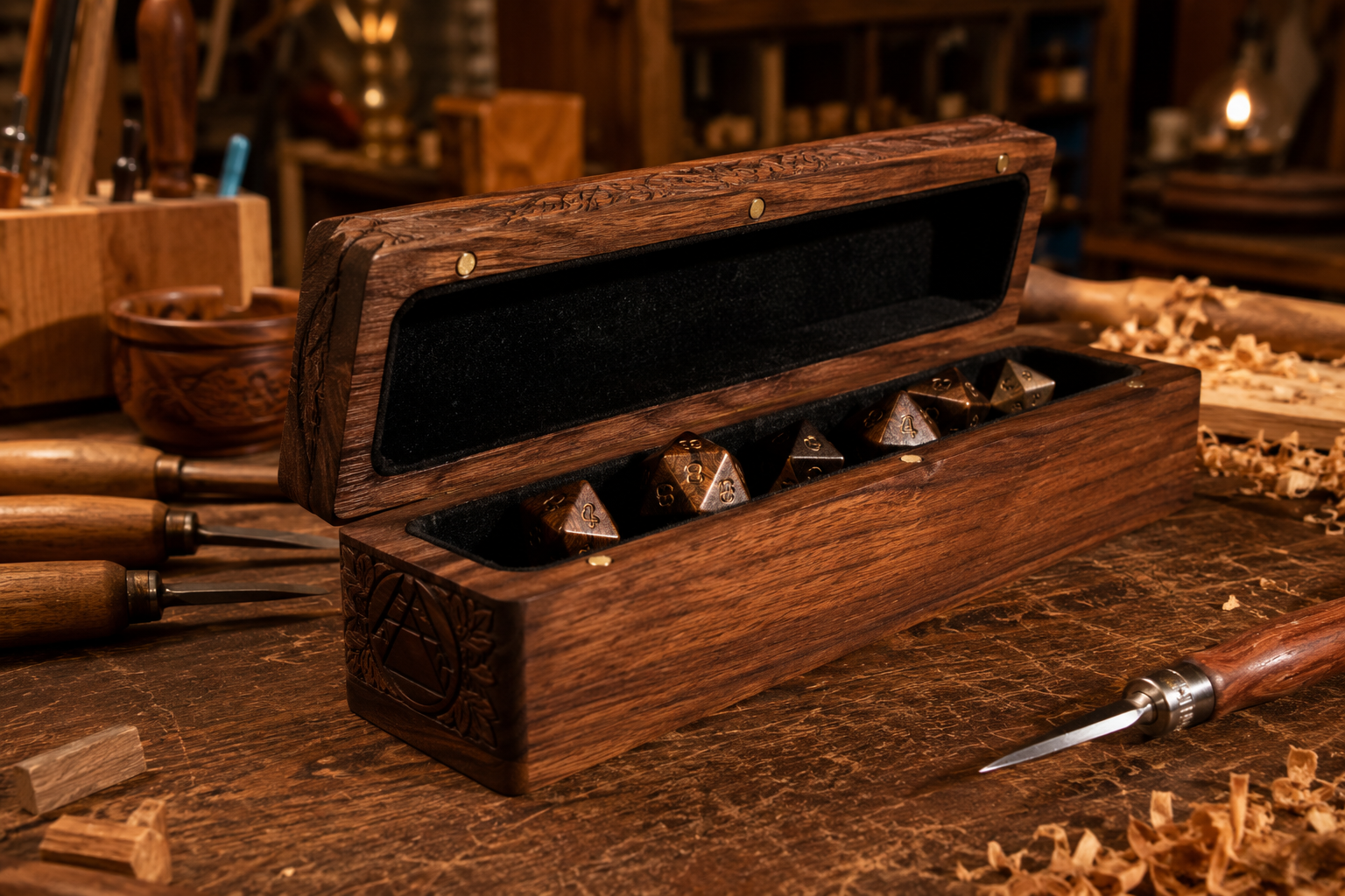 Handmade Teak Dice Vault Commission – Deposit