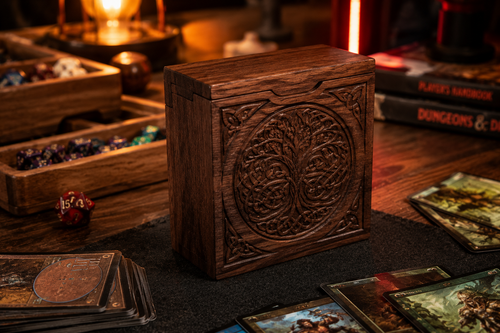 Bespoke Walnut Card Deck Box Commission – Deposit